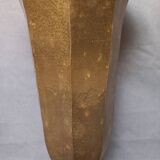 Art Deco lamp in hammered brass and Macassar ebony