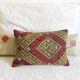 Coussin en kilim en laine tissé à la main vintage, style mauresque, milieu du 20e siècle