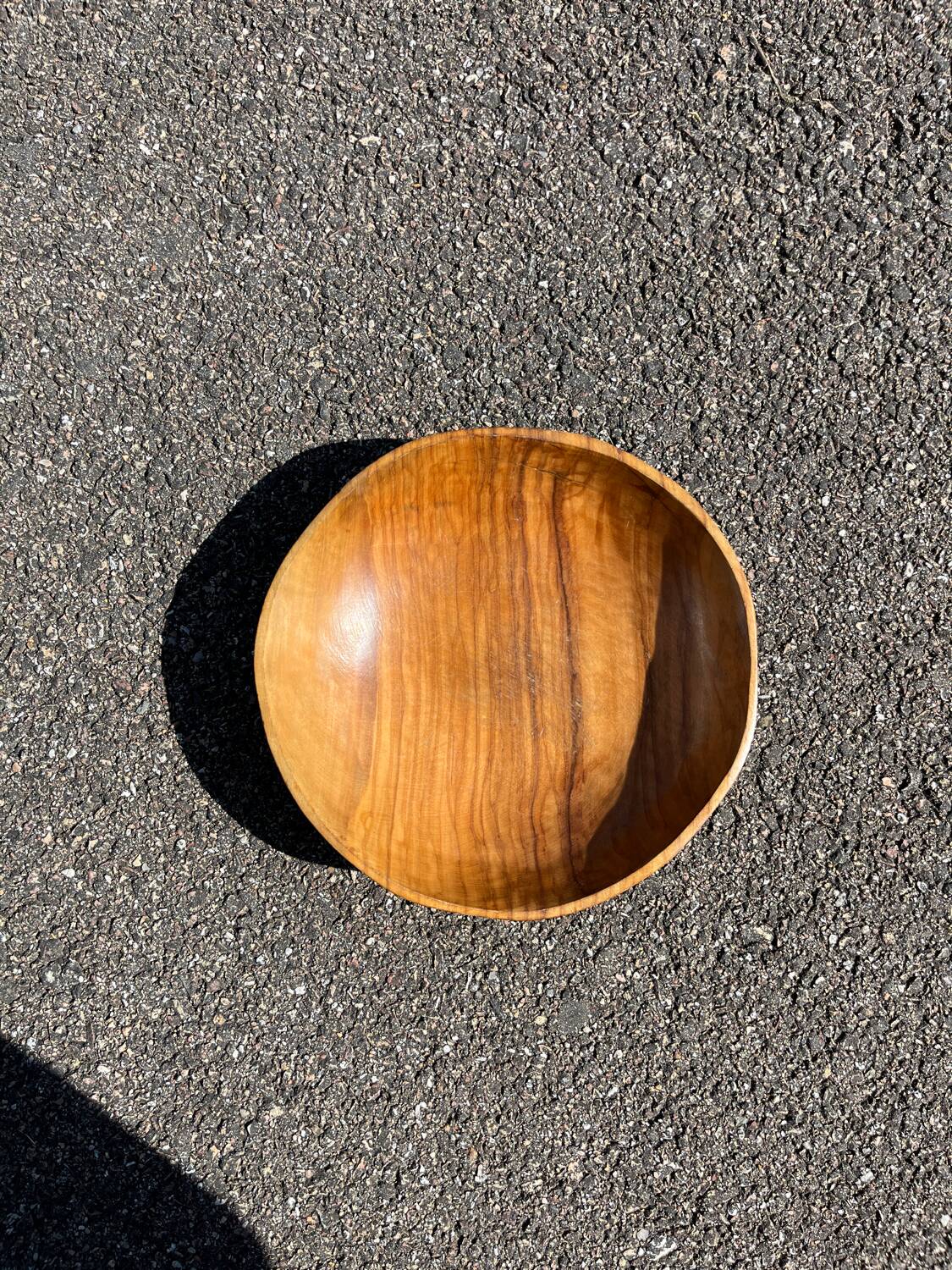 Vintage olive wood bowl by Jean Paul Bain Vallauris