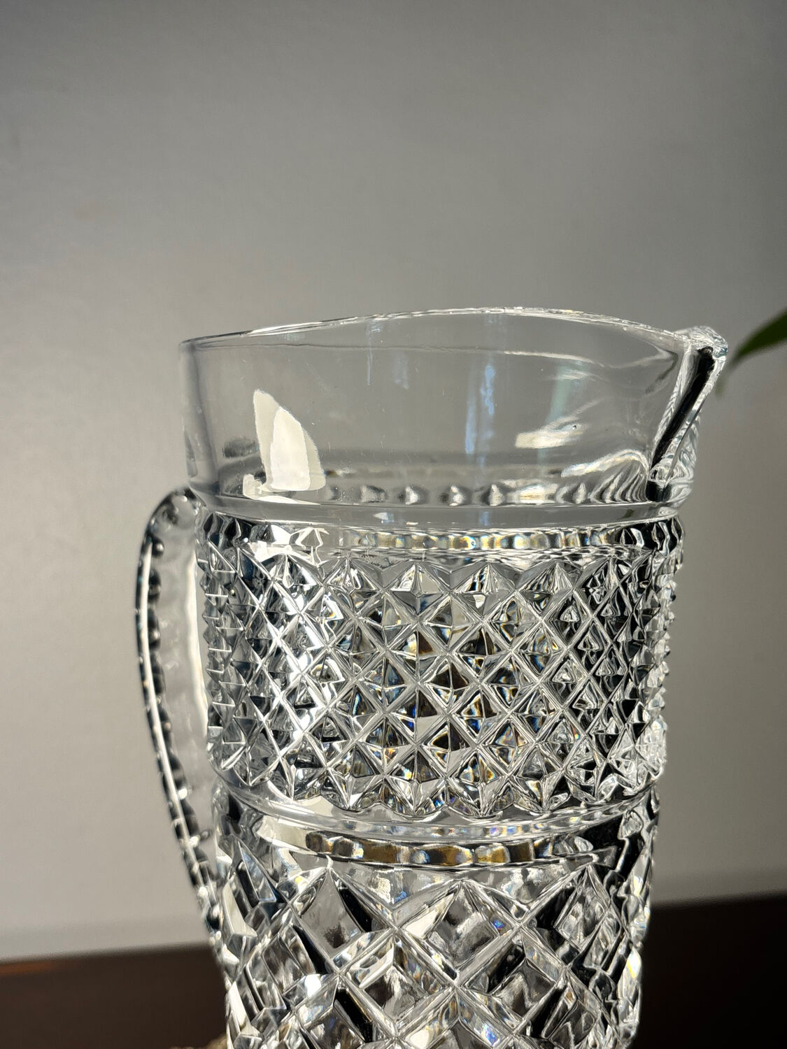 Bohemian crystal jug
