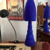 Blue glass lamp 1980s