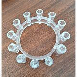 Bougeoir design vintage en plastique transparent