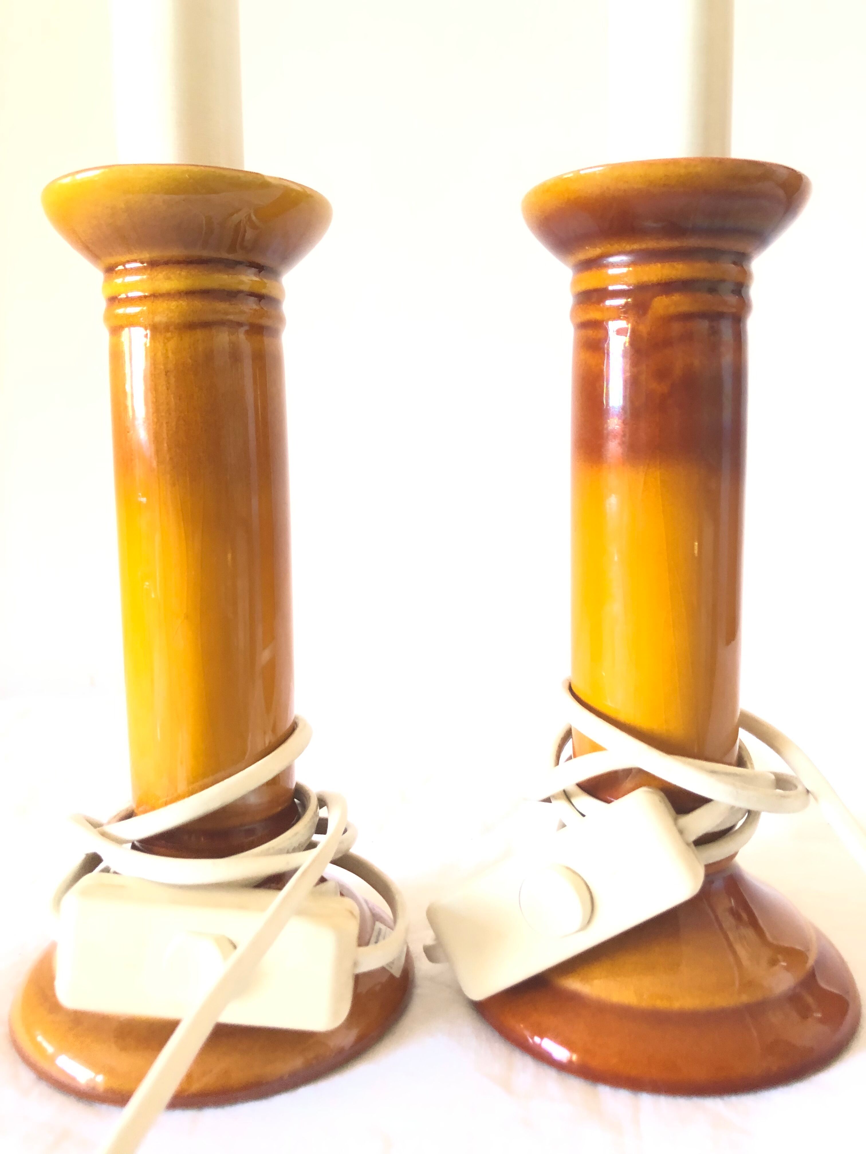Paire  de lampe fabrication française Kostka vintage.
