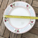 Set of 7 flat plates christiane sarreguemines and digoin
