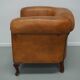 Fauteuil Club Vintage en Cuir Couleur Cognac, Pays-Bas