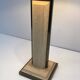 Table Lamp in Travertine and Gold Chrome, French Work, circa 1970