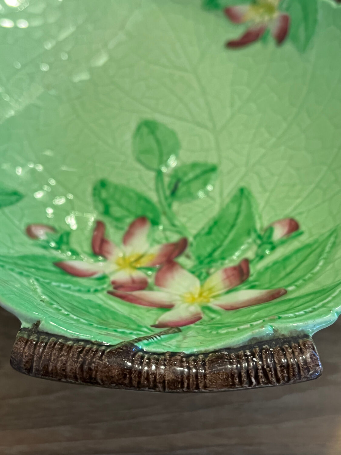 Slip fruit cup leaves flowers Carlton Ware England