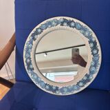 Miroir en céramique floral fait main