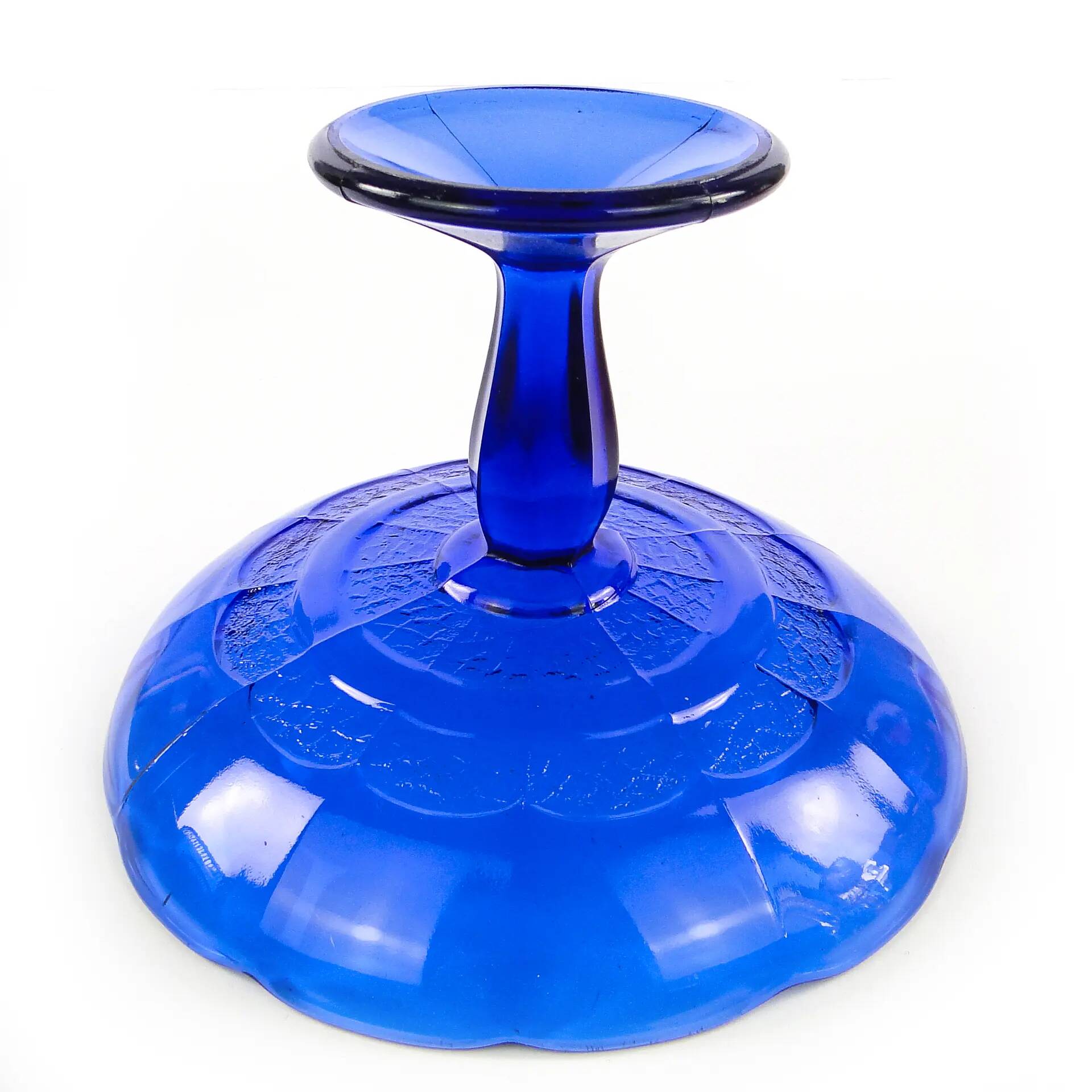 Bol à fruits Art Déco, verre pressé, Ząbkowice, Pologne, années 1950