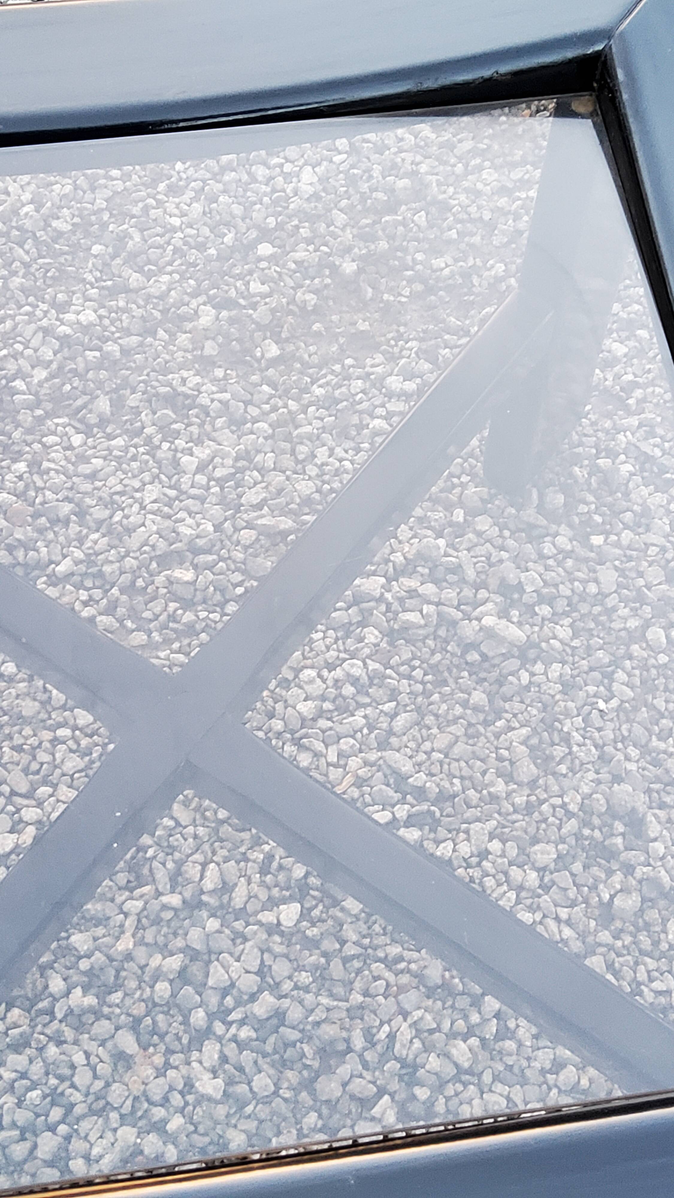 70s design coffee table in black lacquered wood with smoked glass top