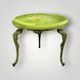 Vintage side table in green resin and gilded cast iron - boudoir spirit