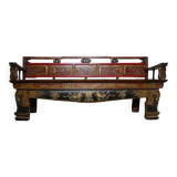 Antique Chinese bench carved and hand painted circa 1890