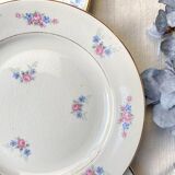 6 small vintage floral porcelain plates - Salins