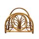 Vintage bamboo and wicker magazine rack