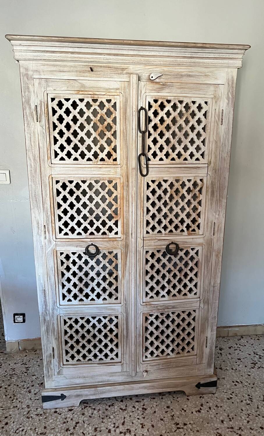 Handcrafted wooden cabinet
