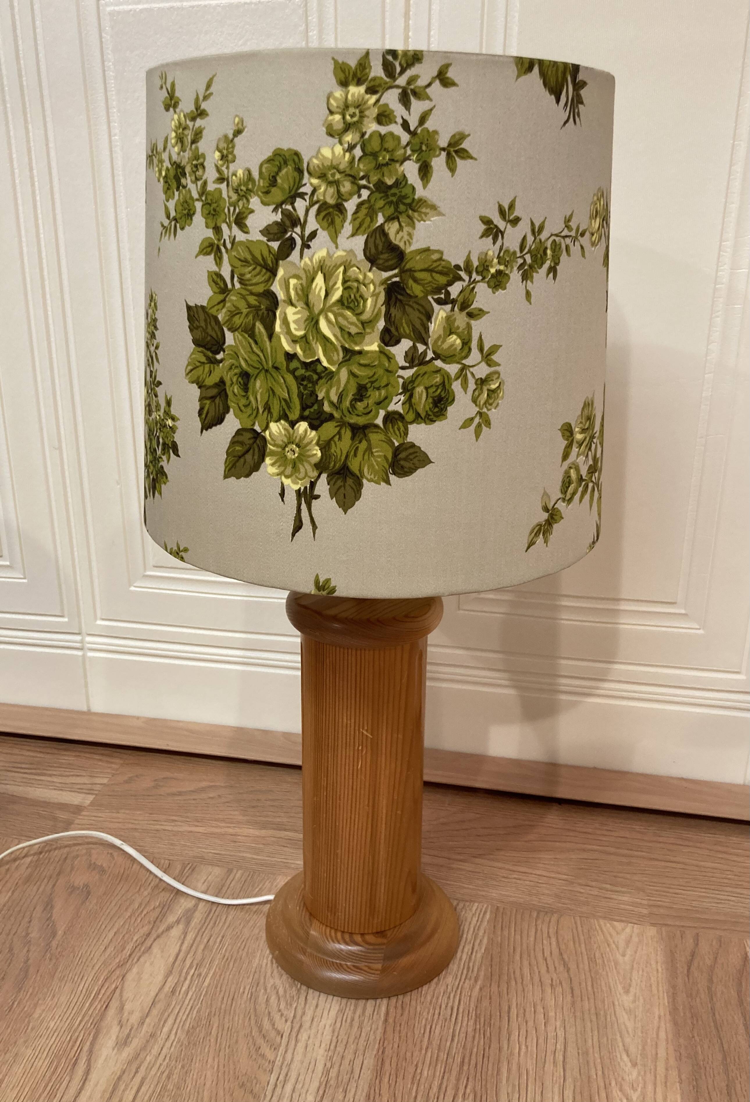 PAIR OF LARGE PINE LAMPS 1960 "SCANDINAVIAN DESIGN".