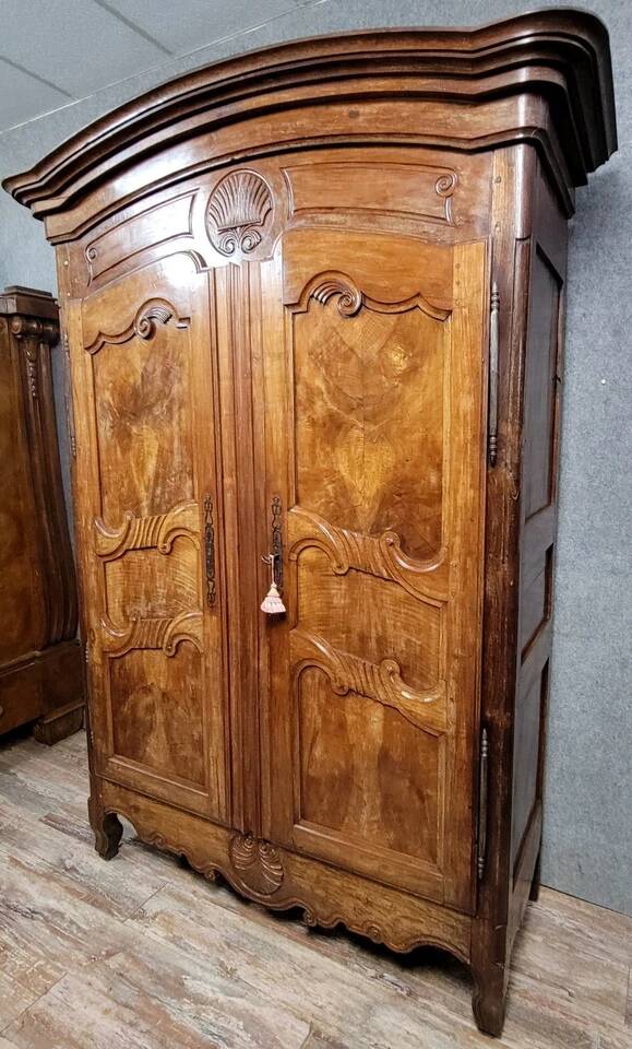 Charolais Louis XV period walnut armoire circa 1750