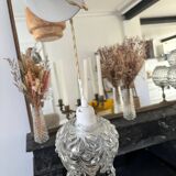 Joli lustre globe en verre