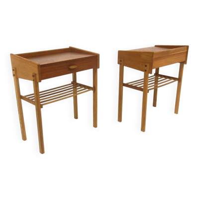 2 tables de chevets scandinaves en teck, Suède, 1960