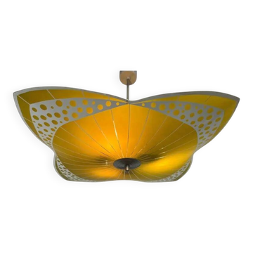 Mid-century design glass pendant by Napako, Czechoslovakia, 1970s.