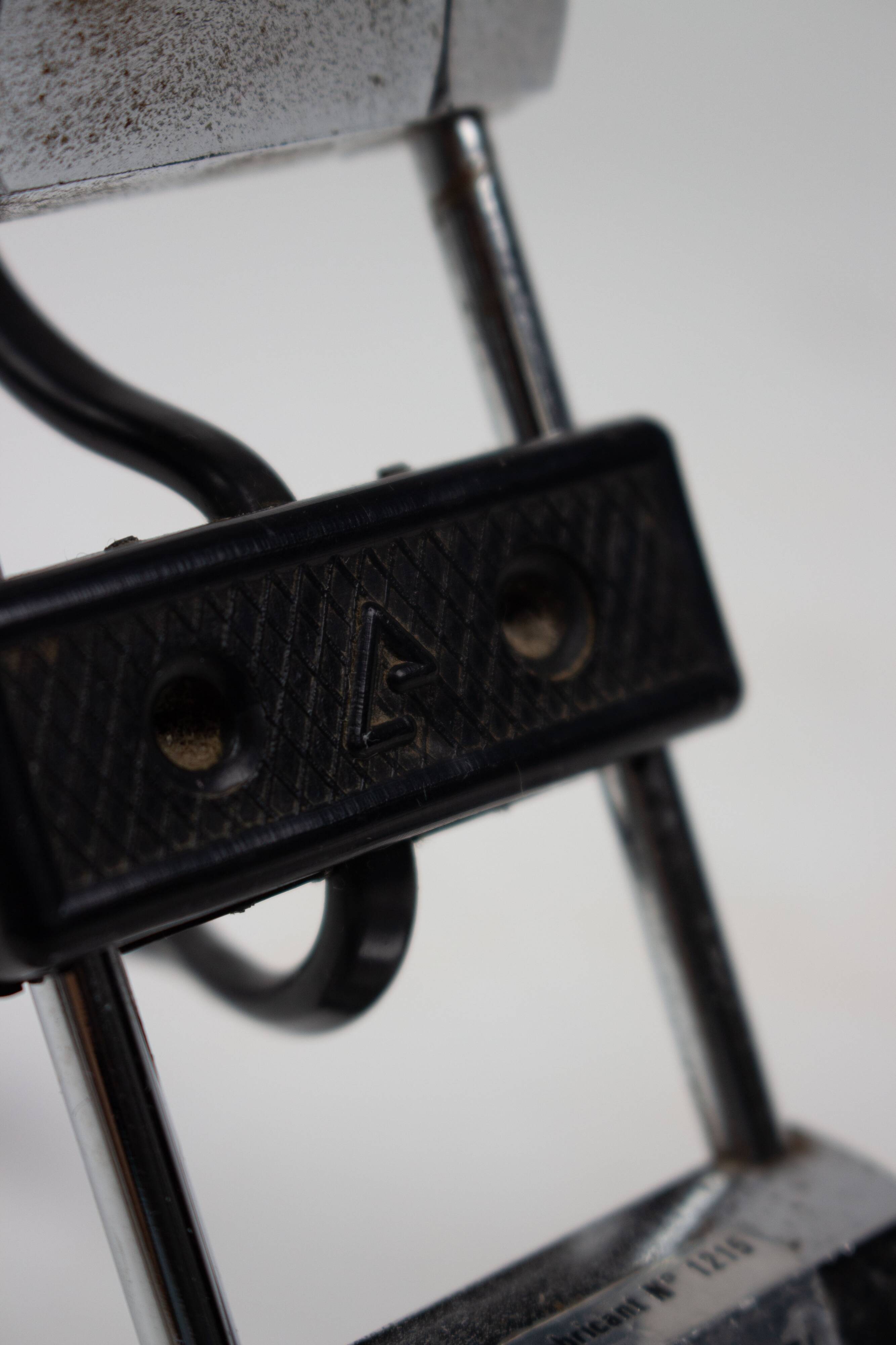 Vintage industrial chrome Aluminor lamp