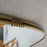 Gold edge mirror, vintage freeform 1970