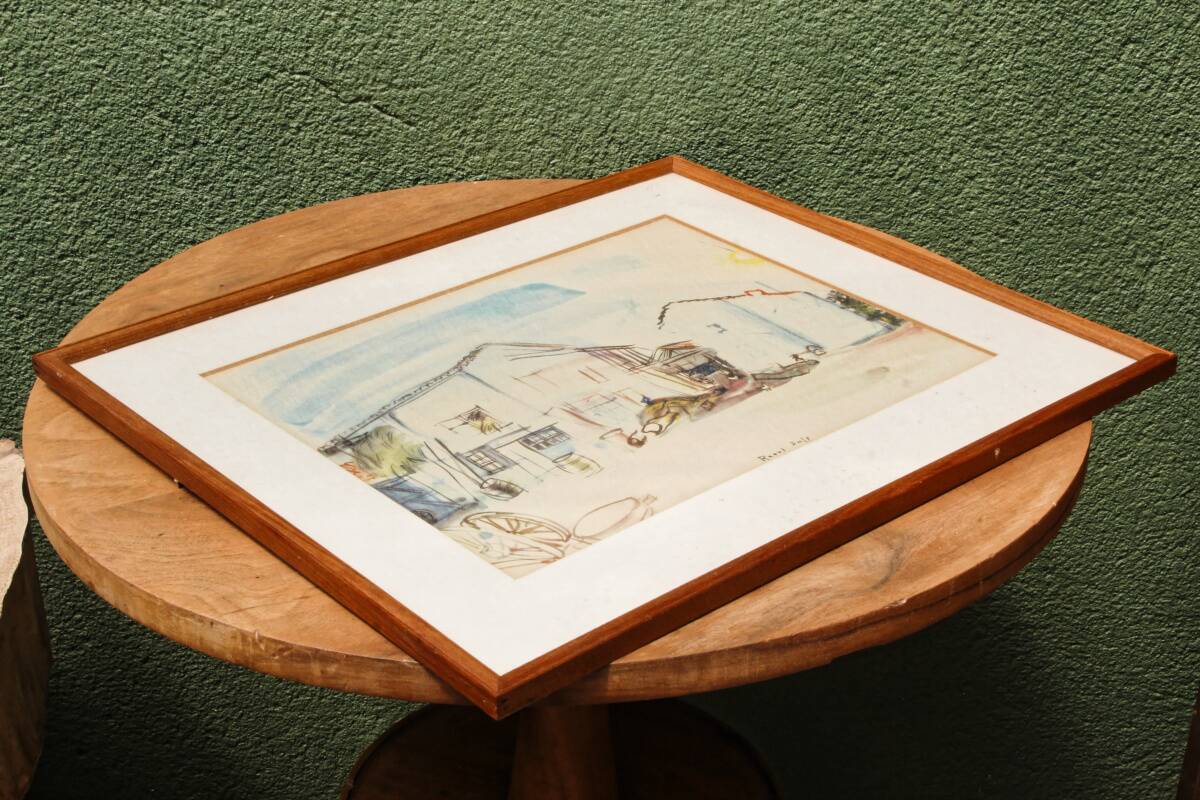 Lithograph Raoul Dufy (1877-1953), farm in Normandy
