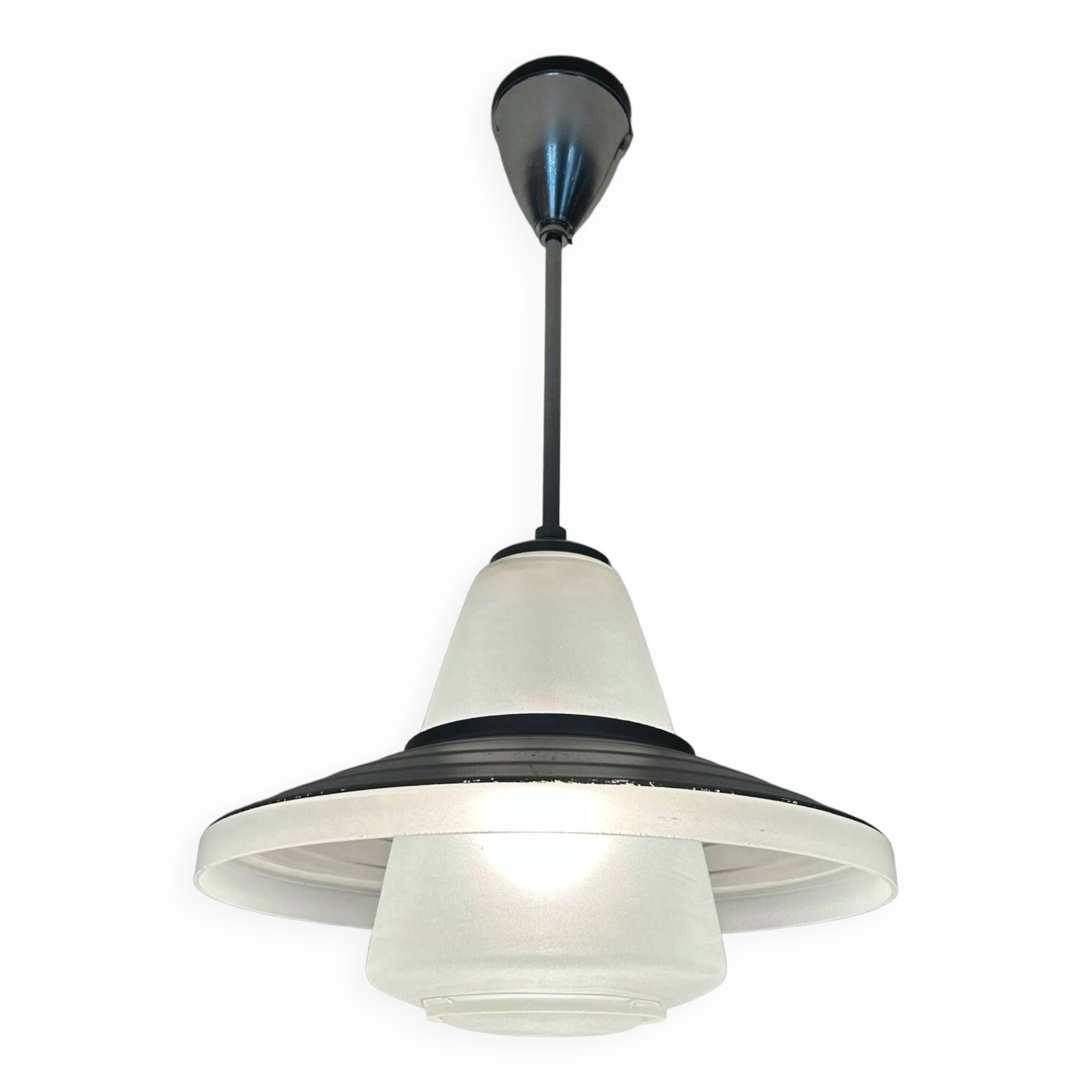 Bauhaus Adolph Meyer design chandelier from the 40s