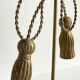 Trio of vintage knotted candlesticks brass