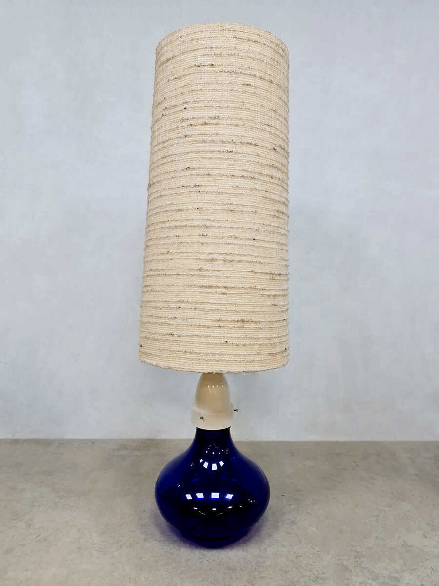 Italian blue glass floor lamp Selenova 60s