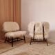 Pair of modern classic Swedish chairs "Teve", Pierre Frey fabric, Alf Svensson