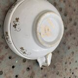 Coffee service, composed of 10 pieces, 3 cups and 3 saucers, a bowl, a saucer, vintage