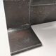 Paire de chenets modernistes acier design années 70/80