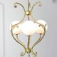 Antique Italian Brass and Opaline Chandelier