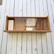 Rattan glazed shelf vintage design storage