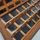 Very large Dutch oak showcase for grocery or haberdashery, 1920s-1930s