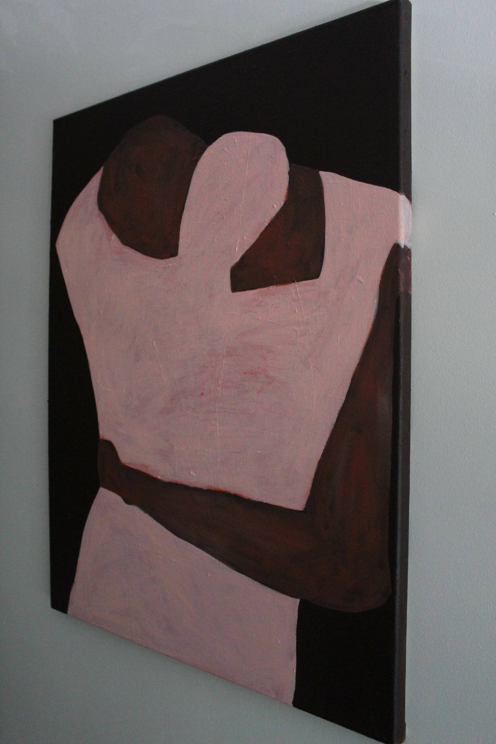 Close to You minimalist couple painting