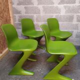 Suite 4 chairs "Kangaroo" Ernst Moeckl