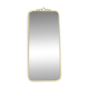 Large heavy long Mid Century brass wall mirror by Münchner Zierspiegel