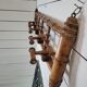 Coat rack wood bamboo 5 hooks, 106cms of L