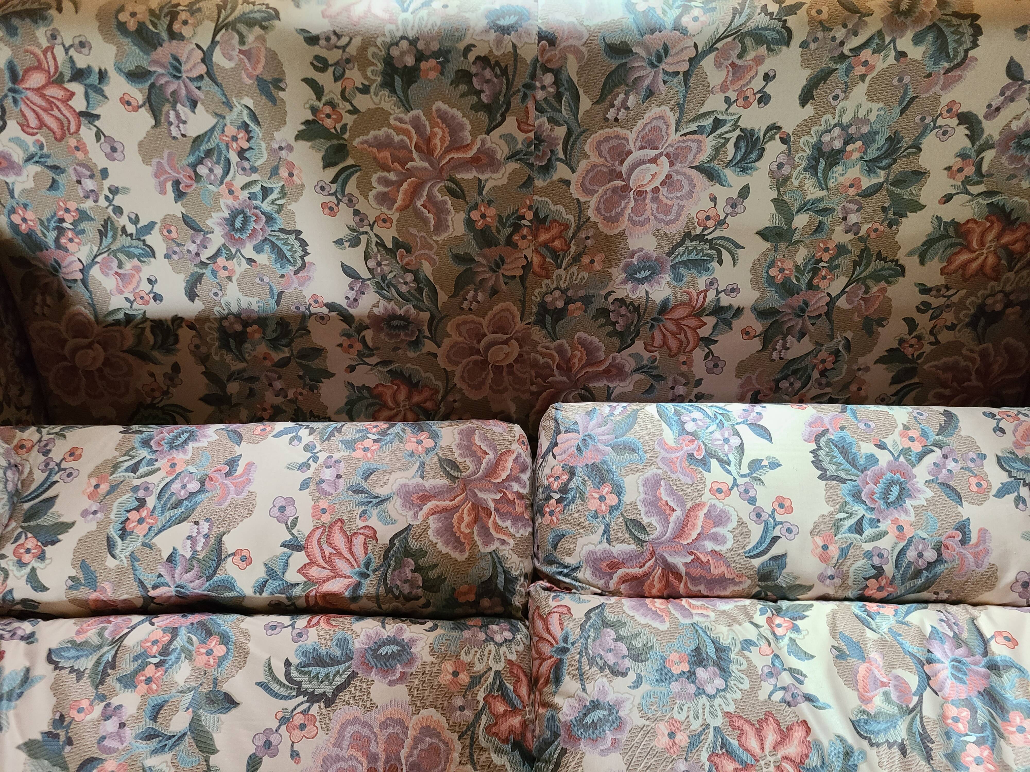 Floral printed sofa