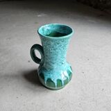Green and blue lava ceramic pot pitcher