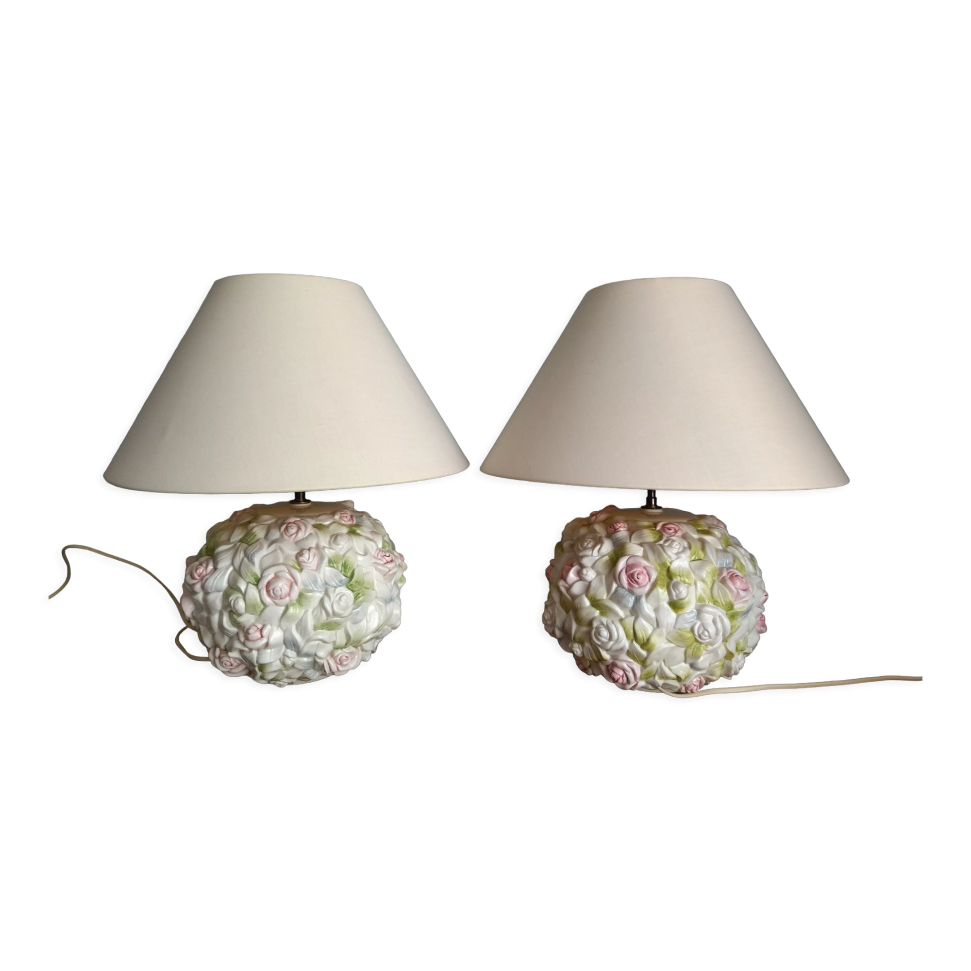Paire de lampes Chaumette des années 70-80
