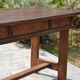 Bureau/table de ferme "brutaliste" chêne massif
