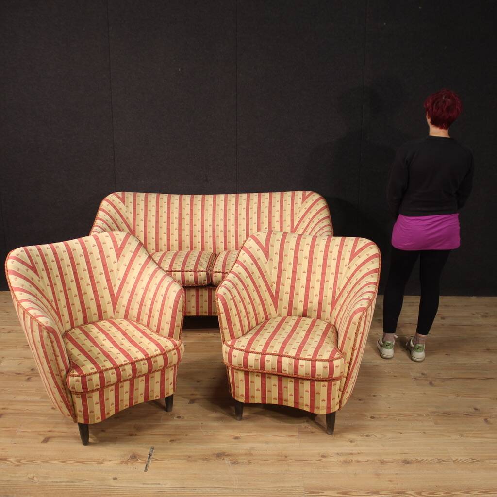 Ensemble de salon style Gio Ponti, années 1960