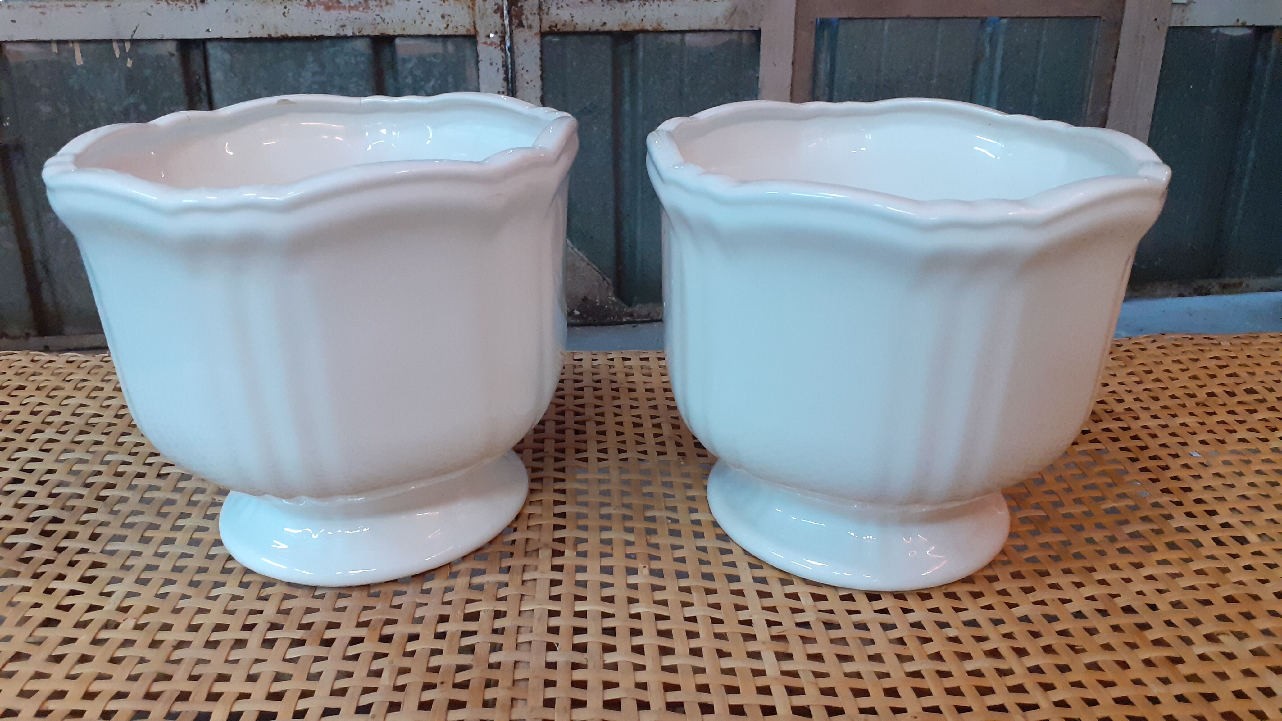 Paire de cache pot vintage