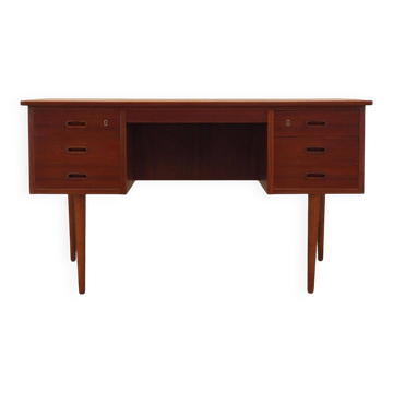 Bureau en teck, design danois, années 1960, fabriqué au Danemark