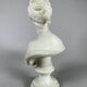 White Marble Sculpture Bust of Diana After Houdon (1741-1828) 19th Century