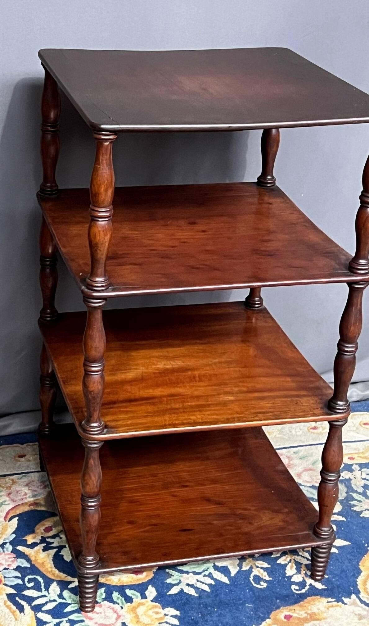 Mahogany shelf.