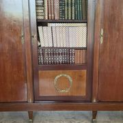 Large antique library from the Empire/Napoleon III period in mahogany and gilded bronze.